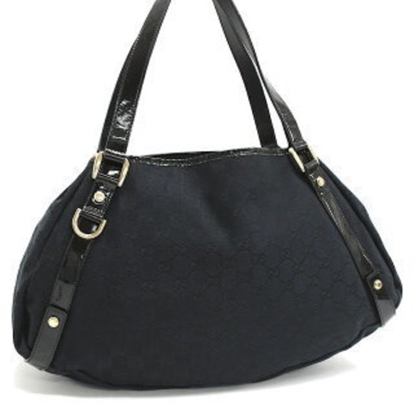 Gucci Tote Bag Abbey GG Canvas Black - Picture 1 of 8